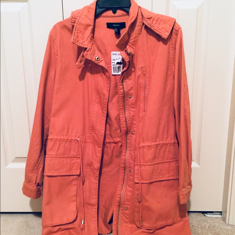 NWT Forever21 Pink Army-Style Jacket